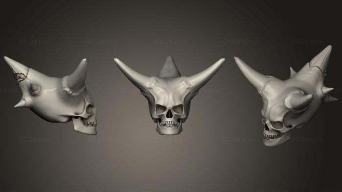 Figurines simple (Skull Demon, STKPR_1181) 3D models for cnc